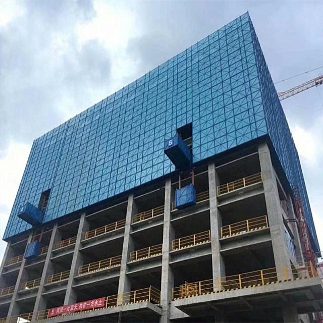 四川成都建筑冲孔爬架网 高层外墙脚手架 电动式提升架