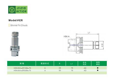 现货台湾霹雳马ACTION HSK40A-ER16B-75