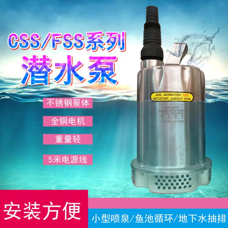 不銹鋼清水潛水泵FSS-250魚池魚缸抽水機(jī)