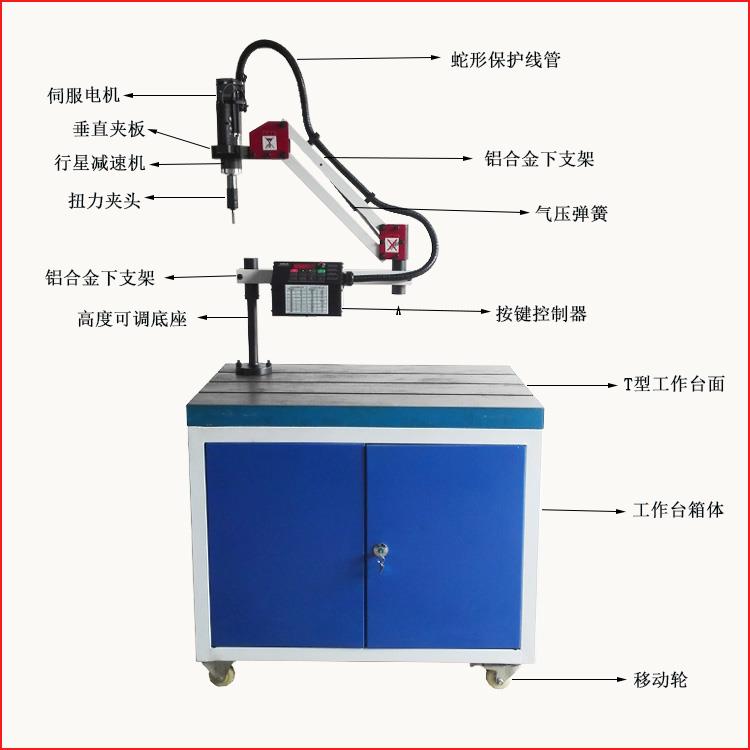 衢州隆盾数控伺服攻牙机220V交流电源攻丝机套扣机