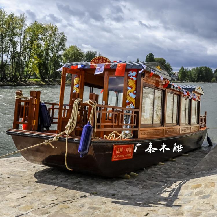 广泰木船观光画舫船客船旅游船 支持定制影视道具船 支持批发
