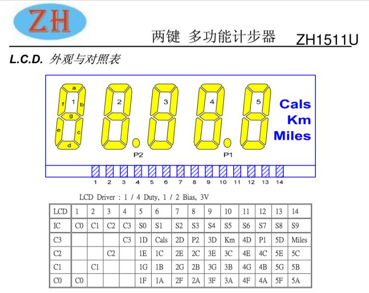 五位LCD显示电子计步器 计数器电子跳绳芯片 时钟计数器芯片