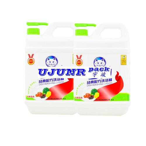 1.5KG白猫经典配方洗洁精瓶贴标机