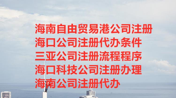 海口公司注册代办需要材料