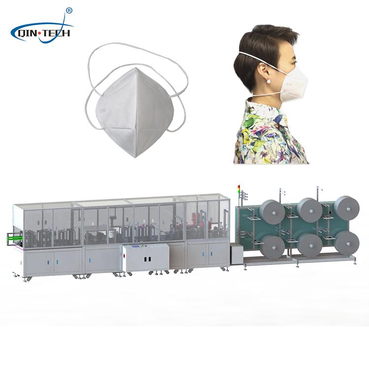 全自動頭帶式折疊口罩一體機