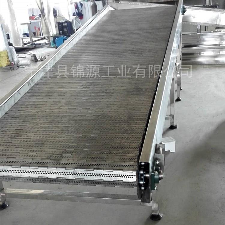 定制不锈钢食品级网带链板海鲜清洗机网带饮料罐头流水线