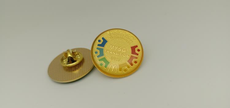 珠海胸牌設計制作定制徽章銅質襟章鍍金生產廠家