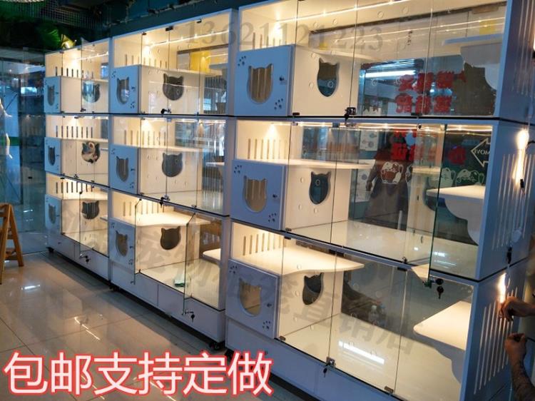 貓別墅籠櫥窗展示籠繁殖籠超大四層寄養(yǎng)籠定制大小尺寸貓窩貓產(chǎn)房