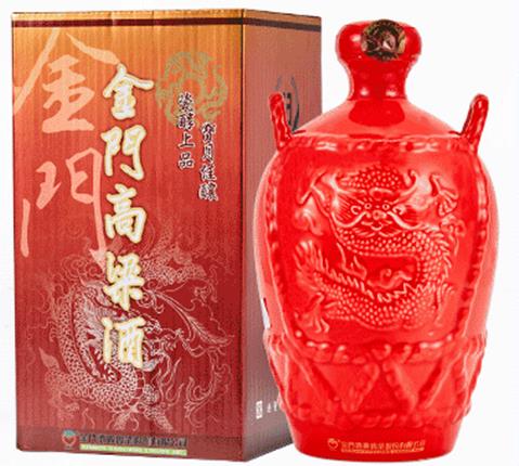 台湾53度坛装金门高粱酒龙腾万里1000ml红坛喜庆宴请