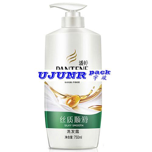 潘婷洗發水瓶-全自動雙側面不干膠扁瓶貼標機