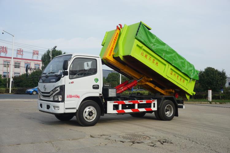 溫州東風藍牌勾臂垃圾車