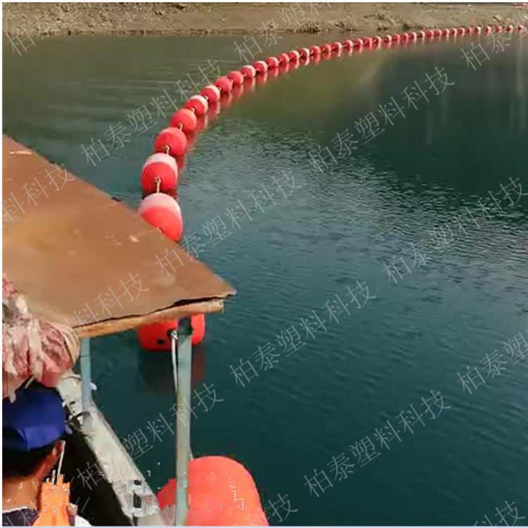 海面警示浮漂 海水公园水面警戒线塑料浮筒定制