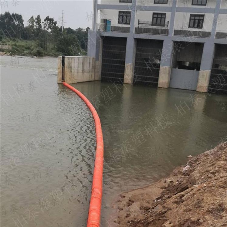 慈溪水库防污屏 浮式水面拦污浮筒 塑料拦污浮体