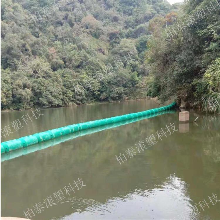 靖西那多水电站引水口浮式拦污排 水面警示塑料浮筒