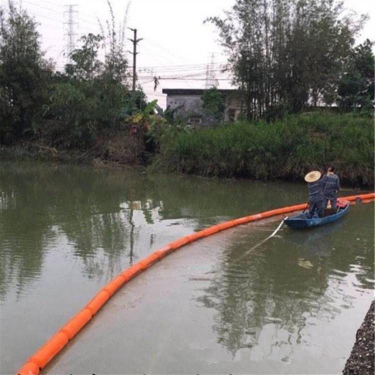 PE水面拦载浮桶 河道水草水浮莲拦截浮体