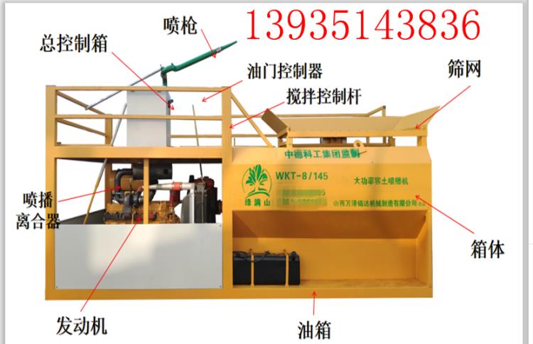 四川公路边坡绿化高羊茅种子客土喷播机