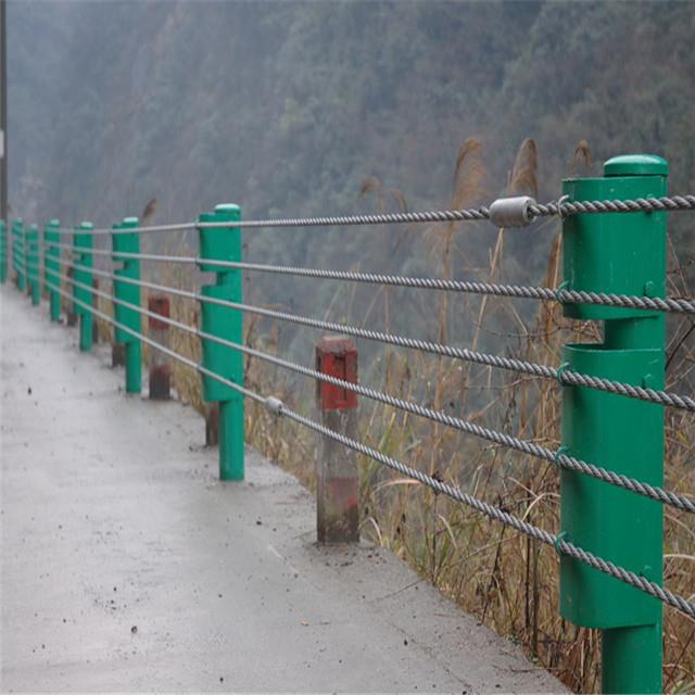 成都缆索护栏 重庆钢索护栏四川钢丝绳护栏