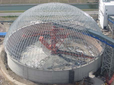 球形儲煤倉儲煤棚網架設計施工
