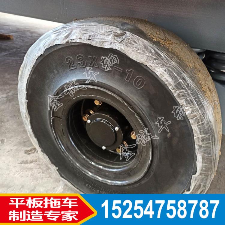 山東金誠定做15T叉車牽引拖車 帶轉向實心輪拖板車