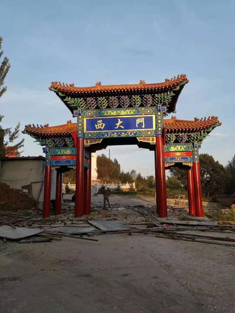 古建牌楼施工河北旭诺园林古建筑工程有限公司