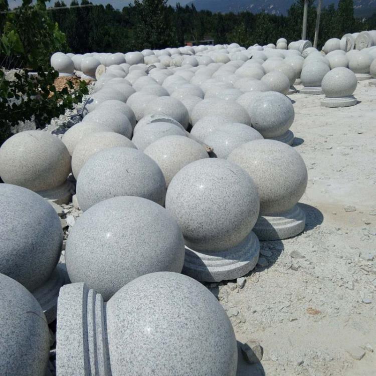 湖北车挡石圆球圆柱挡路石阻路石挡车柱石材