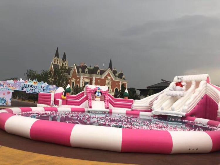 炎炎夏日避暑神器來嘍充氣城堡水上樂園