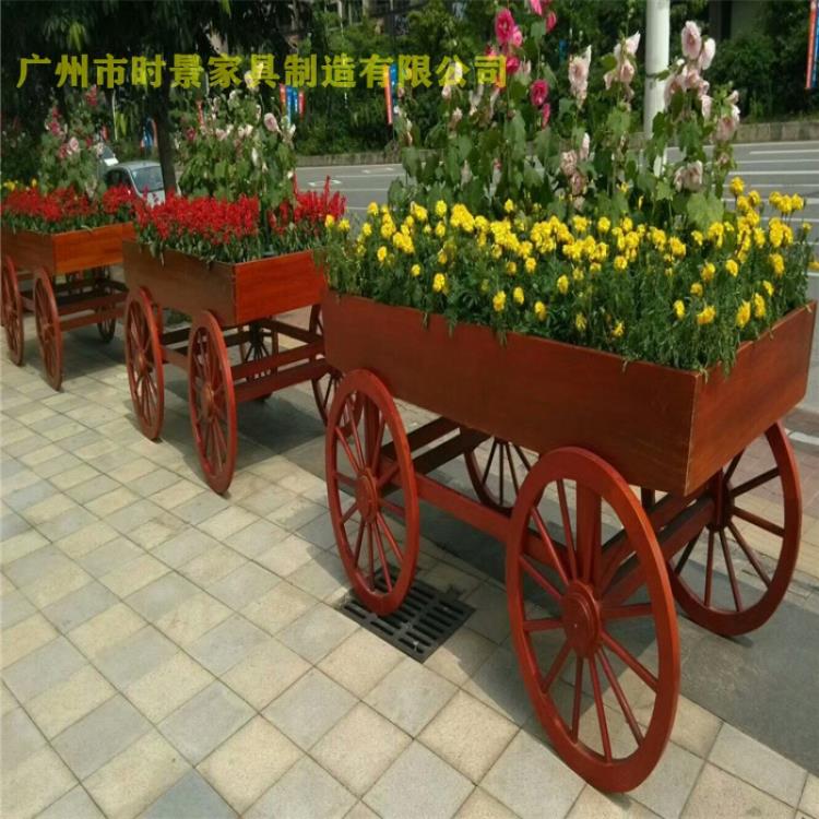 小區(qū)花車 戶外實(shí)木花車 景區(qū)裝飾花車