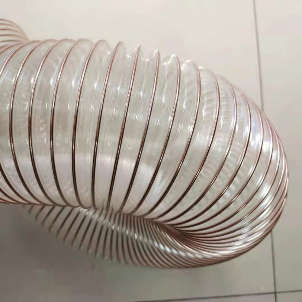 pu钢丝吸尘通风管a平阴pu钢丝吸尘通风管雕刻机专用