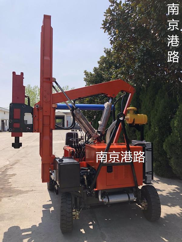 供应 道路防护栏立柱打桩机 南京港路