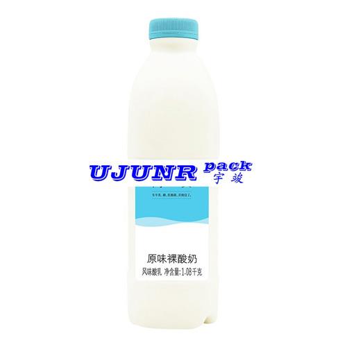 1.08kg简爱原味裸酸奶方瓶双侧面不干胶贴标机