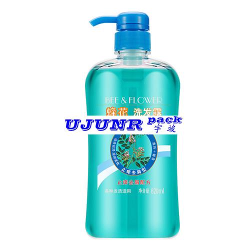 蜂花本草精华洗发水圆瓶不干胶双侧面贴标机