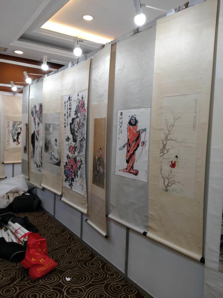 惠州書畫作品展板出租 八棱柱屏風(fēng)展板出租