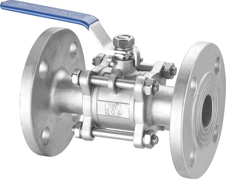 法兰三片式球阀Q41F-16P不锈钢304316铸造法兰球阀